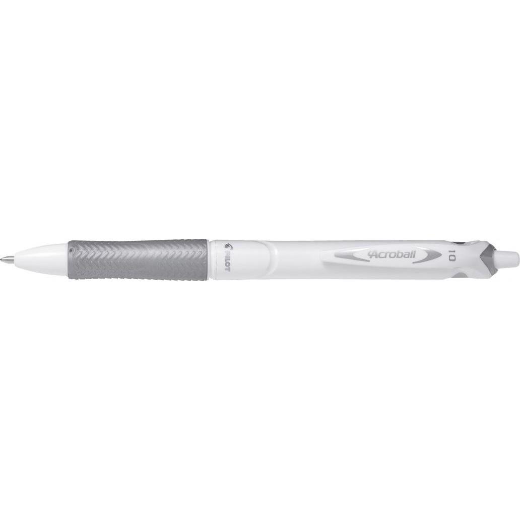 Pilot, Schreibstifte, Druckkugelschreiber ACROBALL PURE WHITE, schwarz (Schwarz, 1 x)