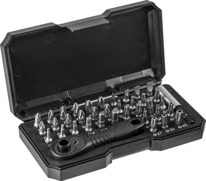 Actual product image Neo Screwdriver bits with a handle, 38 pieces in a set. (06-105)