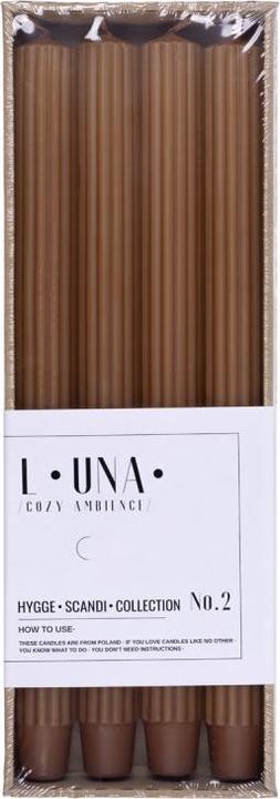 Produktbild Donau Home Lange kannelierte Tischkerze 4 Stk. (4 Stk.)