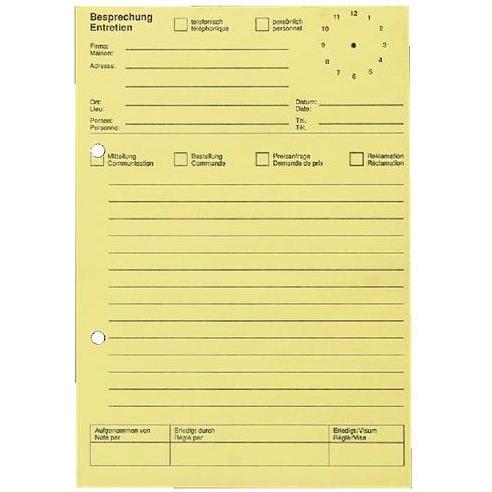 Ursus, Heft + Block, Telefonblock A5 gelb 2-sprachig 80Blatt (A5, Liniert)