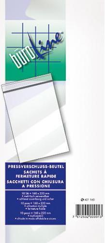 Produktbild BüroLine Pressverschluss Beutel 220x305mm (100 Stück)