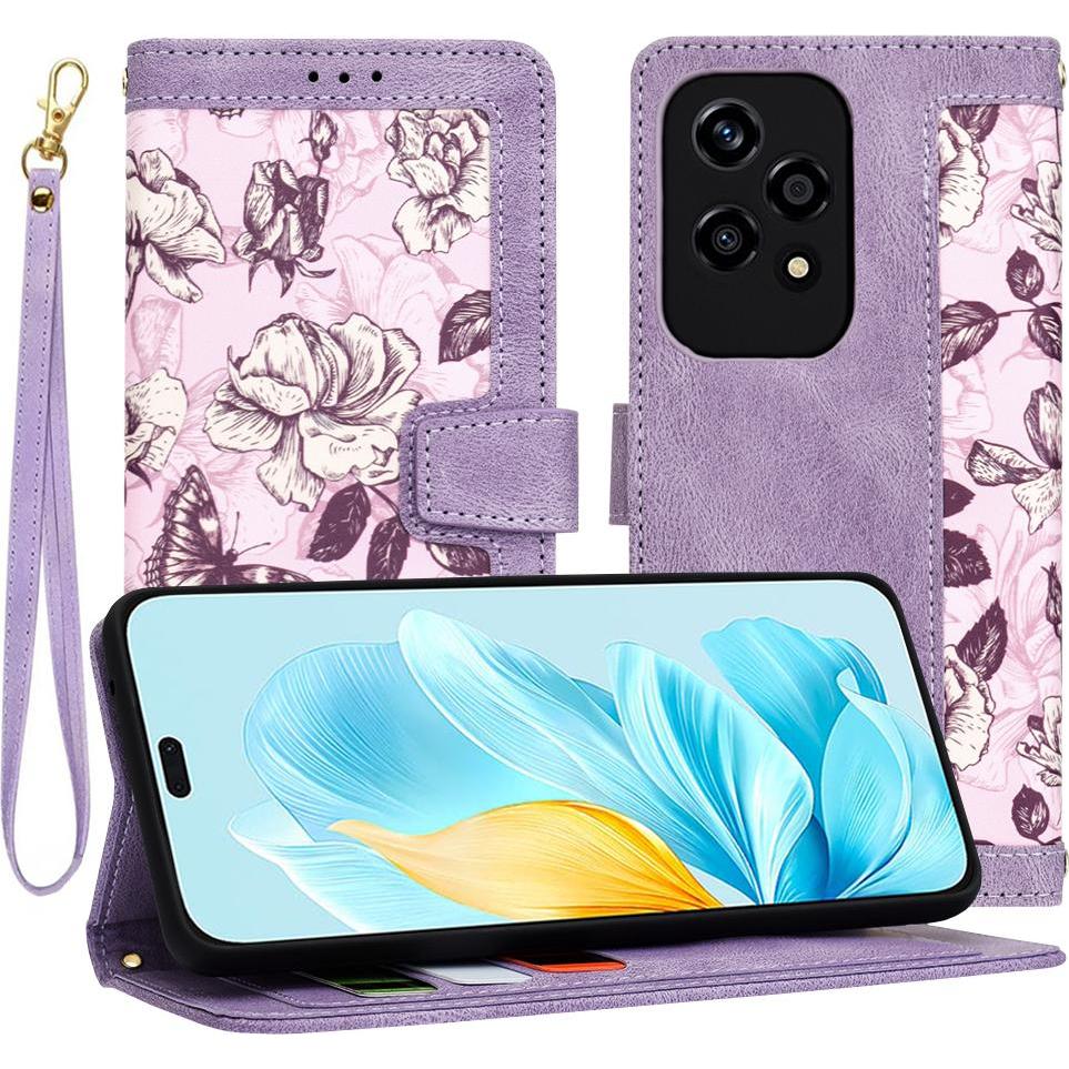 Techsuit - FlipCraft - Honor 200 Lite - Mysterious Purple (Honor 200 Lite), Cover smartphone, Viola