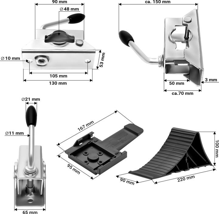 Image du produit Wiltec Kit de roues de support