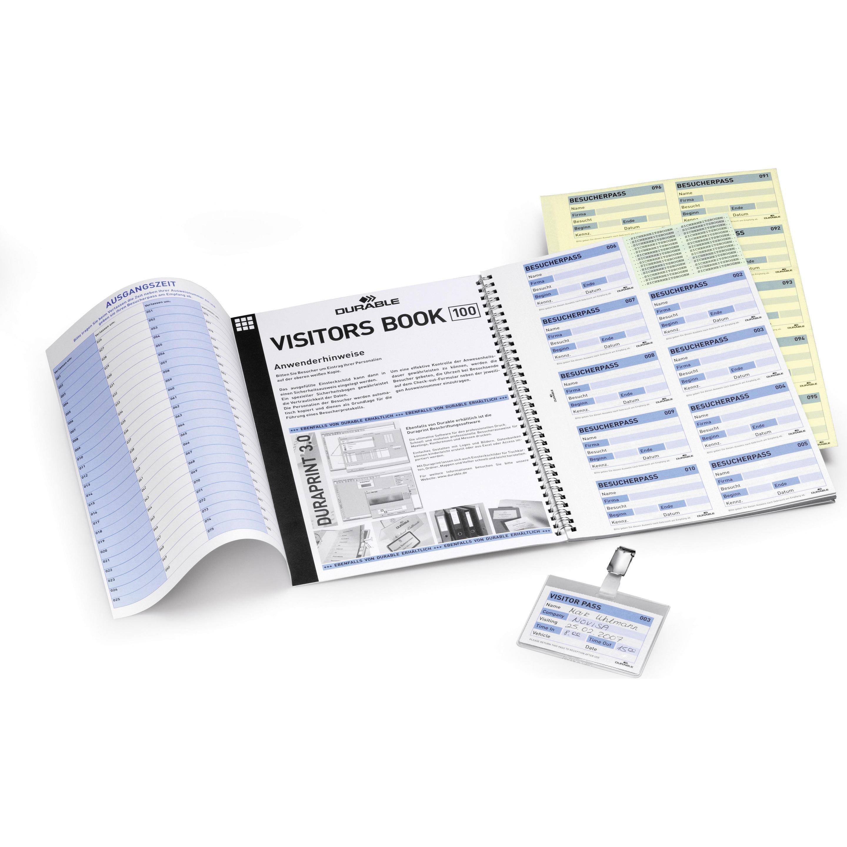 Thumbnail - Durable, Heft + Block, Notizblock Besucherbuch Nachfüllsatz ws (A4)