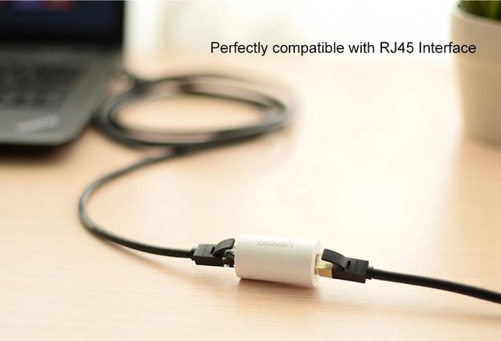 Actual product image Ugreen Ethernet anti-thunder RJ45 lightning protection coupling (UTP, CAT5e, 0.05 m)