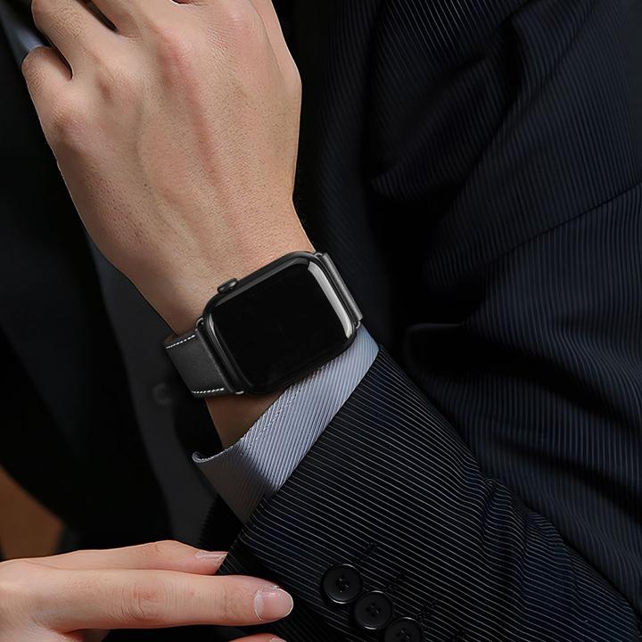 Actual product image Dux Ducis YA bracelet (42 mm, 44 mm, 45 mm, 49 mm, Genuine leather, Apple Watch Series 1, Apple Watch Series 2, Apple Watch Series 3, Apple Watch Series 4, Apple Watch Series 5, Apple Watch Series 6, Apple Watch Series 7, Apple Watch Series 8, Apple Watch Series 9, Apple Watch SE, Apple Watch Ultra, Apple Watch Ultra 2)