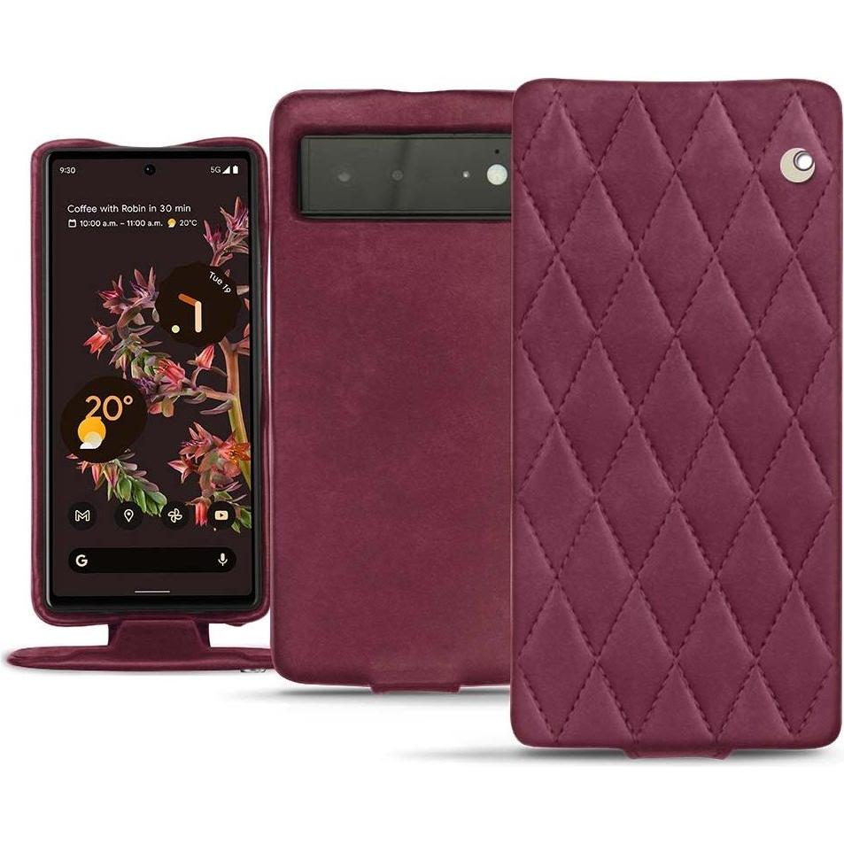 Noreve Lederschutzhülle vertikal (Google Pixel 6), Smartphone Hülle, Violett