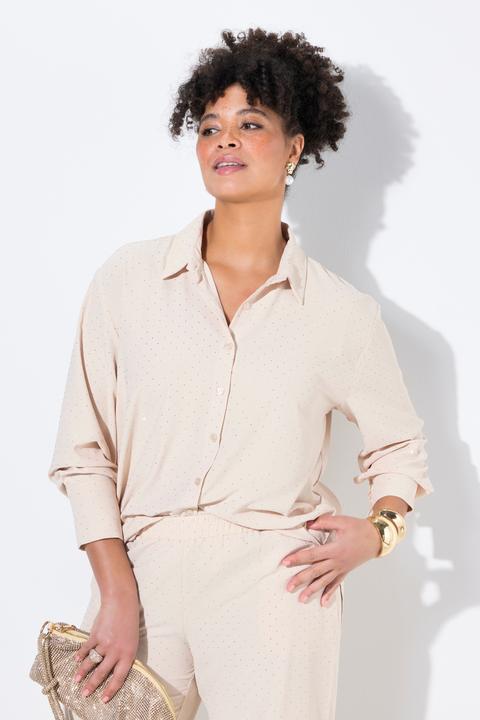 Produktbild Miamoda Bluse, oversized, allover mit Glitzersteinchen (54)