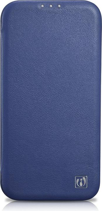 Actual product image iCarer CE Premium Leather Folio Case for iPhone 14 Plus Magnetic Flip Leather Folio Case MagSafe Blu (Apple iPhone 14 Plus)