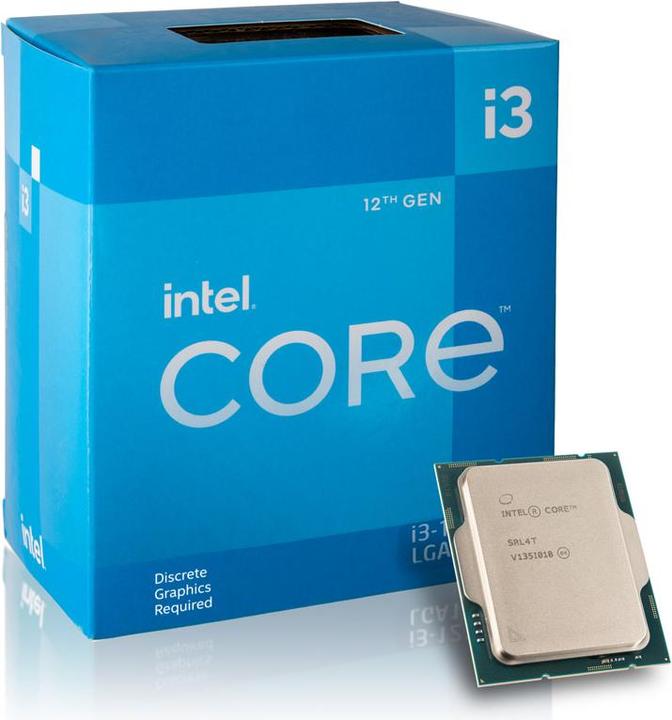 Actual product image Intel Core i3-12100F (LGA 1700, 3.30 GHz, 4 -Core)