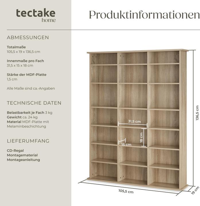 Immagine prodotto tectake Stevie (105.50 x 105.50 x 136.50 cm)