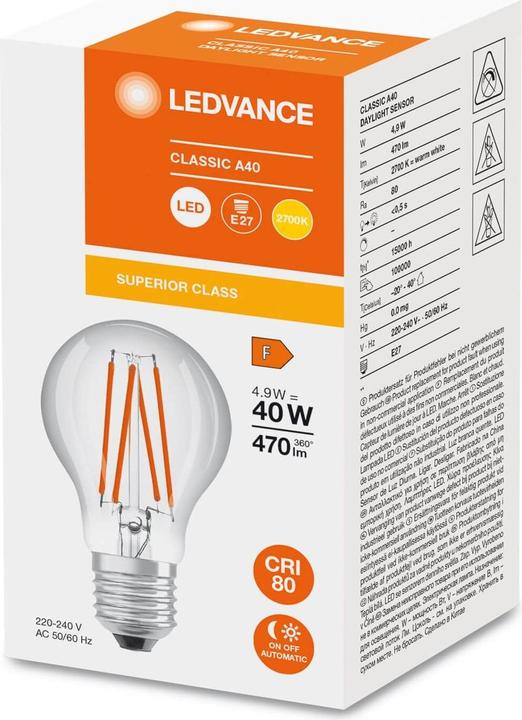 Produktbild Ledvance LED-Sensorlampe (E27, 470 lm, 1x)