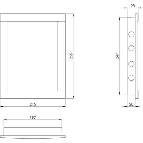 Thumbnail - Euro3plast, Türbeschlag + Scharnier, HATCH PLASTIC CONTROL 200X250 MM