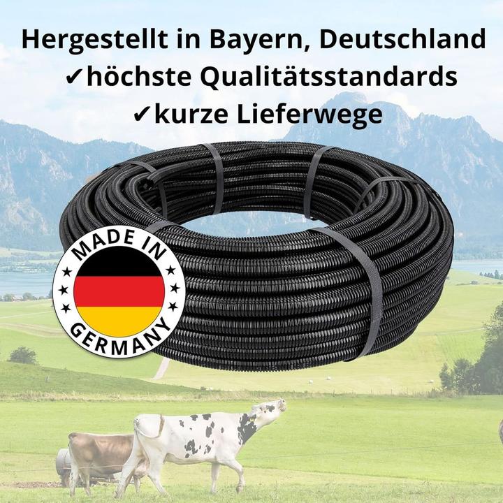 Actual product image Kalitec 25 Meter Wellrohr Twin NW 26 I Wellschlauch zweiteilig I Solarwellrohr I Marderschutzrohr I