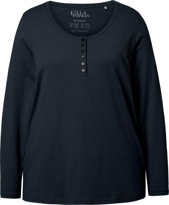 Produktbild Ulla Popken Basic Shirt, Knopfleiste, regular, Langarm (50, 52)