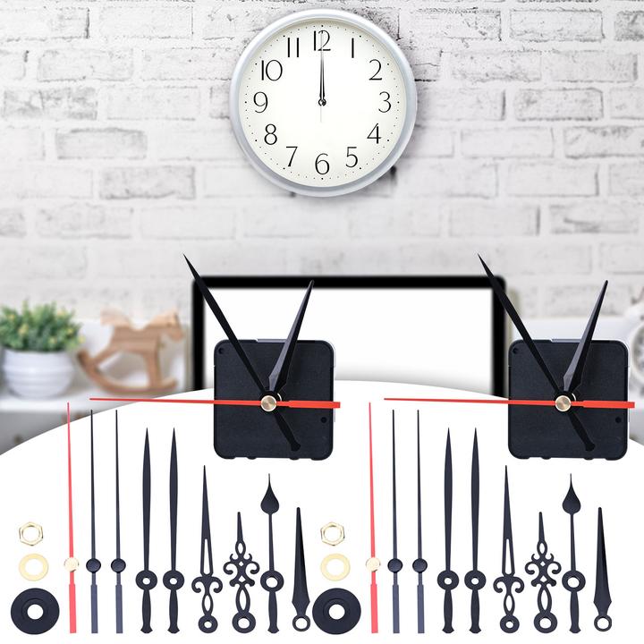 Casativo Lot de 2 horloges silencieuses avec 3 jeux d'aiguilles différents