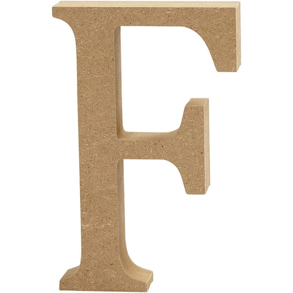 Creativ Company, Holzbuchstaben + Stoffbuchstaben, Holzbuchstabe F