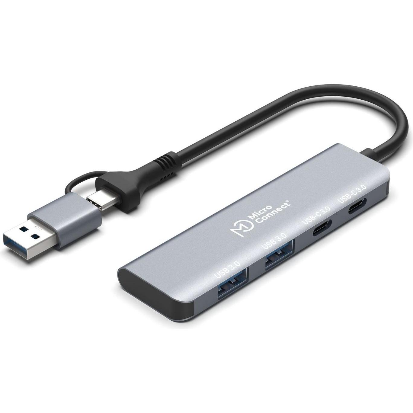 Thumbnail - MicroConnect USB 3.0 Hub 4-Port with (USB-C, 4 Ports), Dockingstation + USB Hub