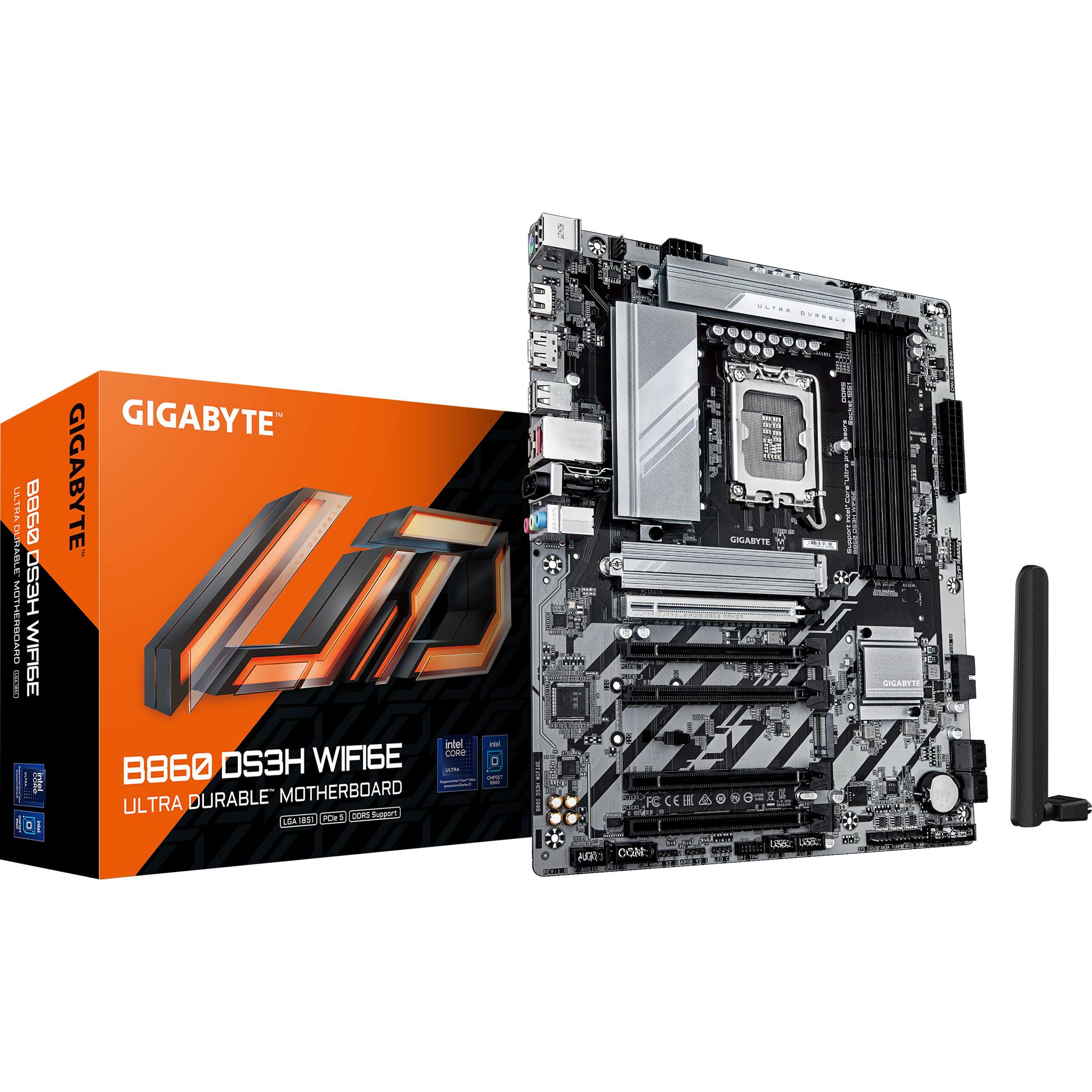 Gigabyte MB GBT Intel 1851 B860 DS3H WIFI6E (LGA 1851, Intel B860, ATX), Mainboard