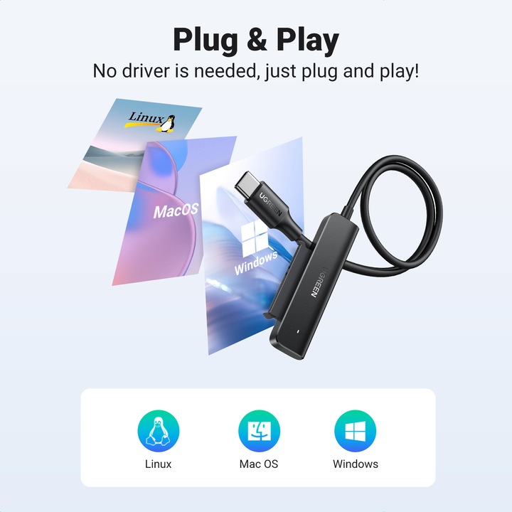 Produktbild Ugreen USB-C auf SATA 3.0 Adapter