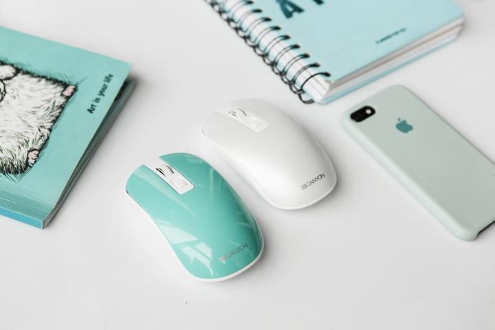 Produktbild Canyon Wireless rechargeable mouse with silent buttons MW-18, Aquamarine (Kabellos)
