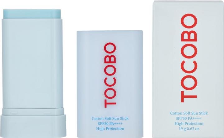 Actual product image Tocobo Cotton Soft Sun Stick (Sun cream face, SPF 50+, 19 g)