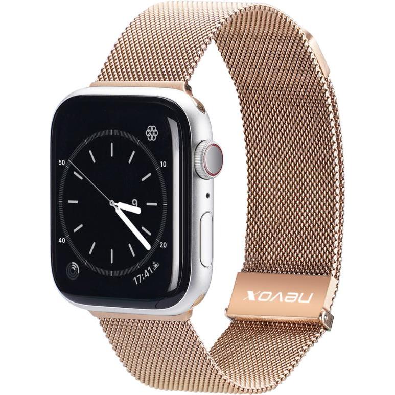 Nevox Milanaise Armband f. Apple Watch 38mm gd (Edelstahl), Uhrenarmband, Gold