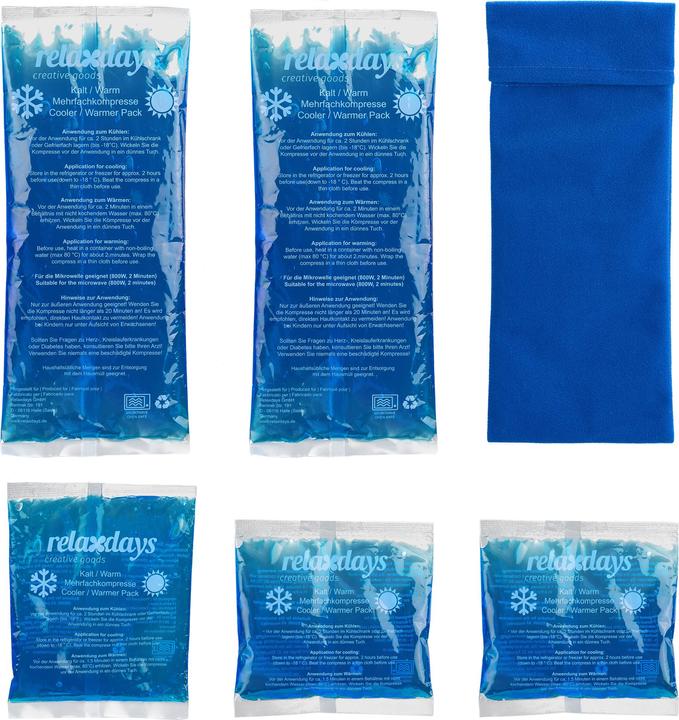 Relaxdays Kühlpads (5 x, 1140 g)