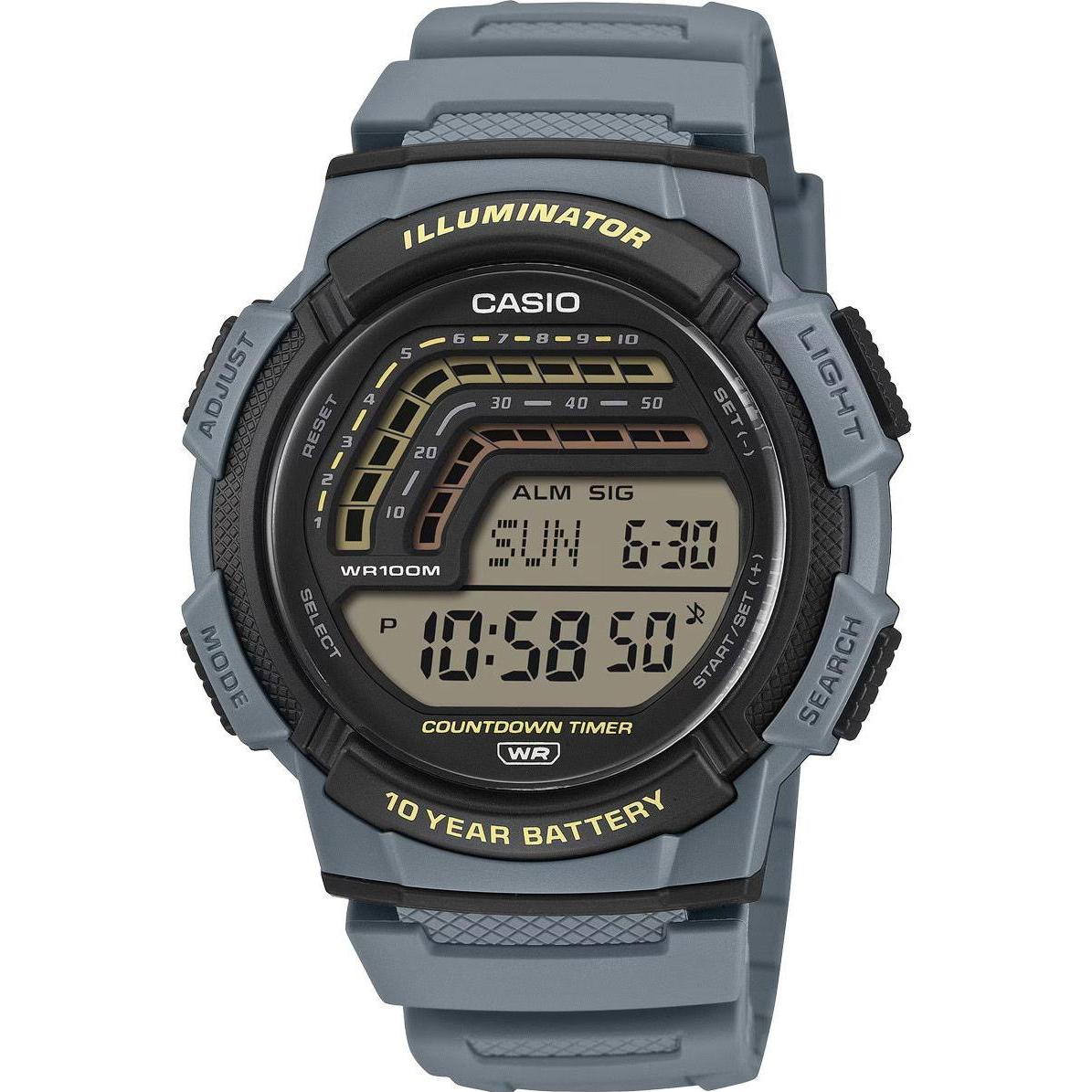 Casio, Armbanduhr, WS-1800-2AVEF, Blau, Schwarz, Grau, (Chronograph, 48.20 mm)