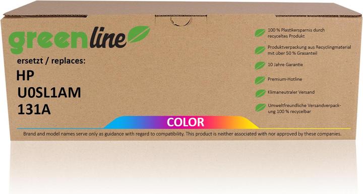Actual product image Inkadoo Toner greenline replaces HP U0SL1AM / 131A toner, multipack color code