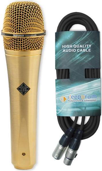 Actual product image Telefunken Mikrofon M80 Satin Gold mit XLR-Kabel