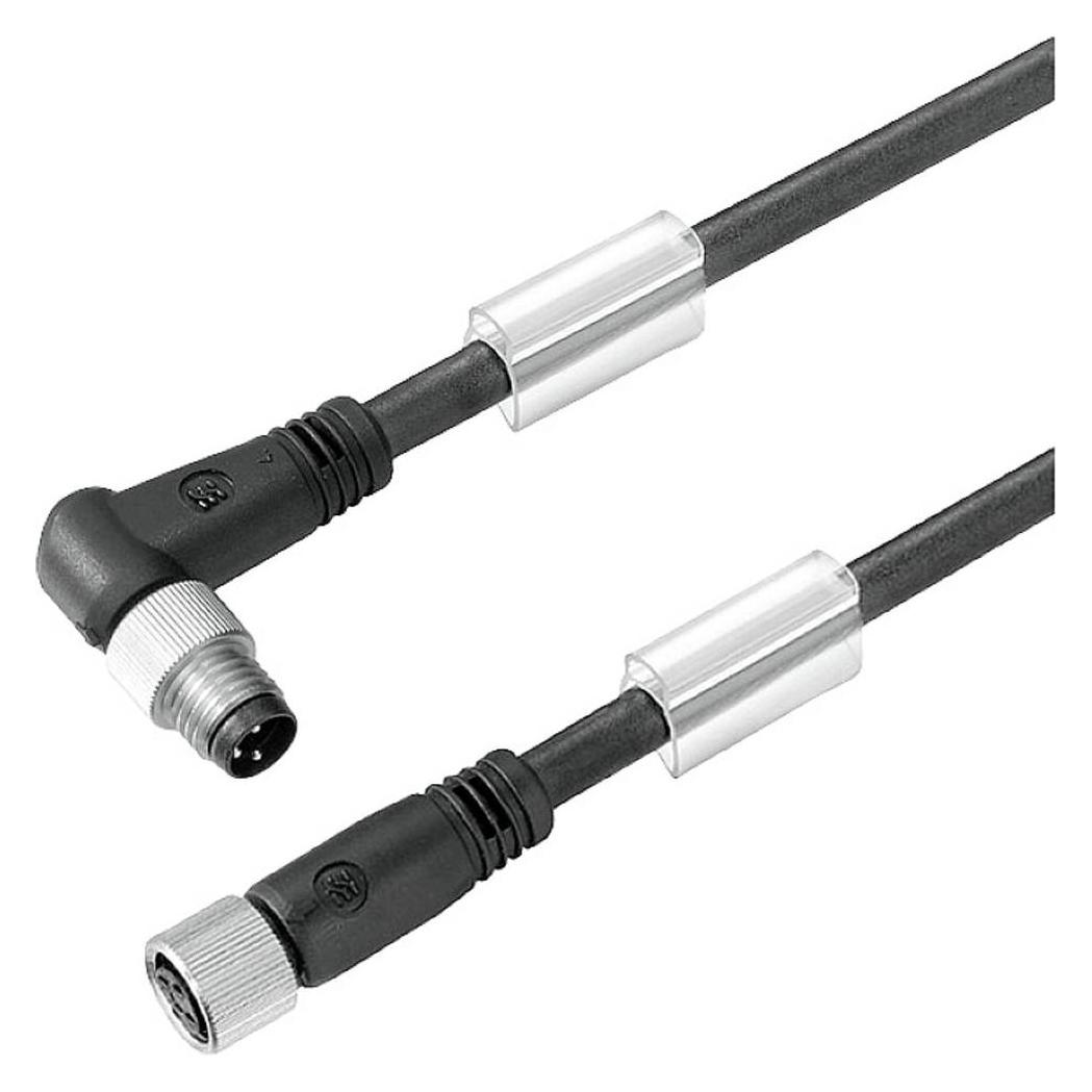 Weidmüller 2475230150 Sensor/actuator stekerverbinding gemonteerd Aantal polen 5 1 st., Kabels + Stekkers, Zwart