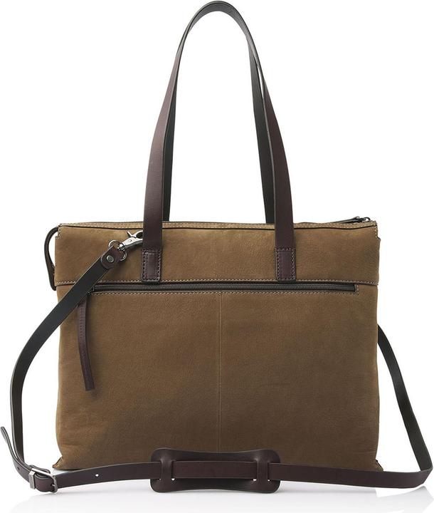Productafbeelding Castelijn & Beerens Beerens - Veneto Nubuck Schoudertas 15,6 RFID | Taupe - Schoudertas 15,6 RFID | Taupe.