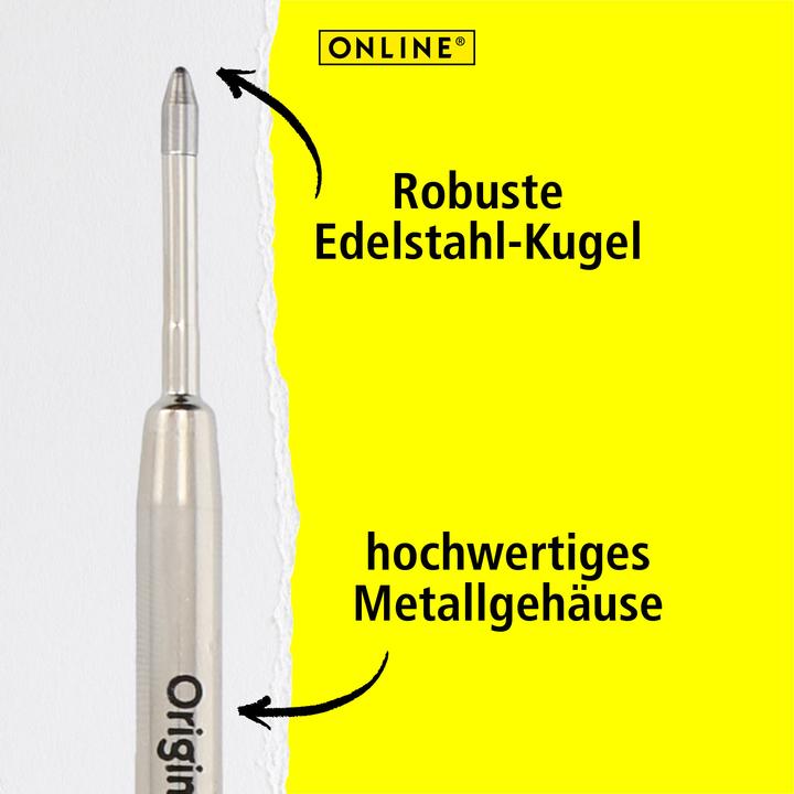 Produktbild Online Kugelschreiberminen M schwarz, 6 St. (Füllertinte, Schwarz, 0.60 mm)