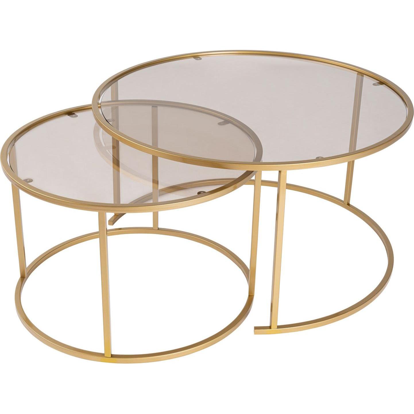 Skye Decor, Couchtisch + Beistelltisch, Aurum Coffee Table Set (80 x 43 x 80 cm)