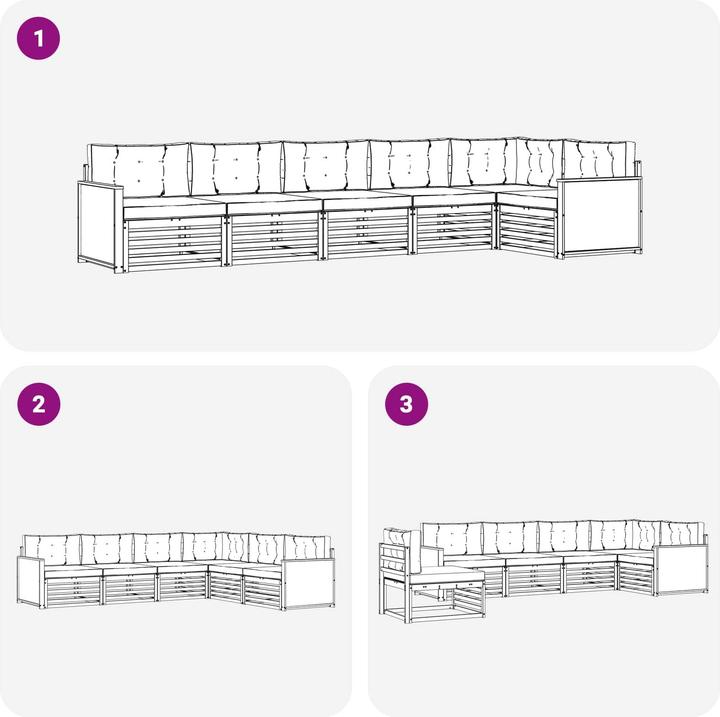 Produktbild vidaXL Outdoor-Sofa