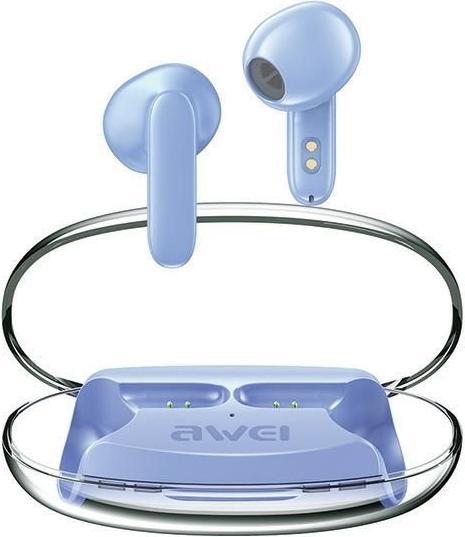 Actual product image Awei słuchawki Bluetooth 5.3 T85 ENC TWS + stacja dokująca niebieski/blue (Wireless)