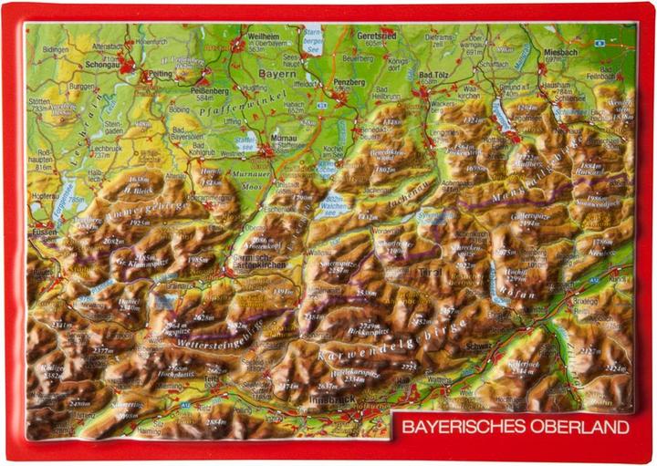 Produktbild 3D Reliefpostkarte Bayerisches Oberland