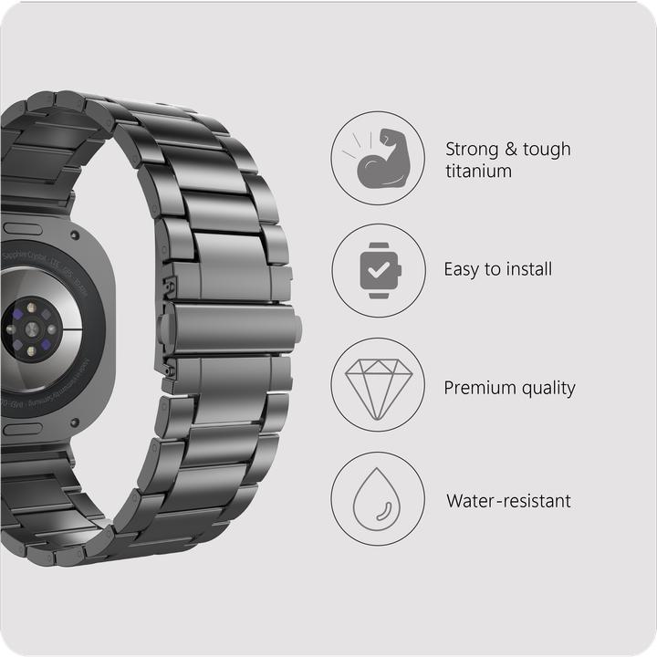 Actual product image Cazy Watchstrap für smartwatch (Titanium)