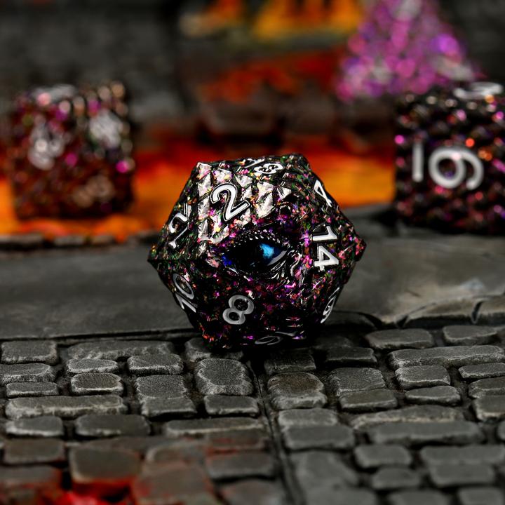 Produktbild Glass Staff Ignivarax Metal RPG Dice Set