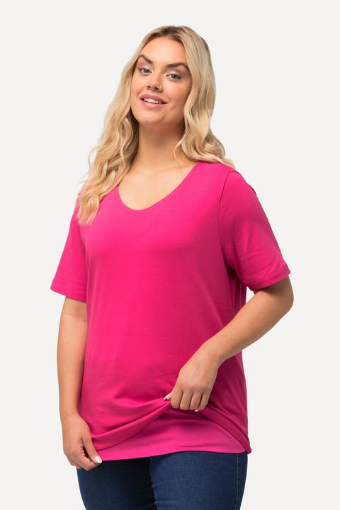 Produktbild Ulla Popken Shirt, doppellagige Vorderseite, Slim, Rundhals, Halbarm (56)