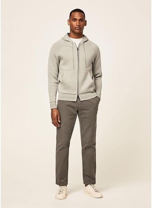 Produktbild Hackett Mens DF Knit Hoodie Pullover Sweater, Stone/Grey, XS (XS)