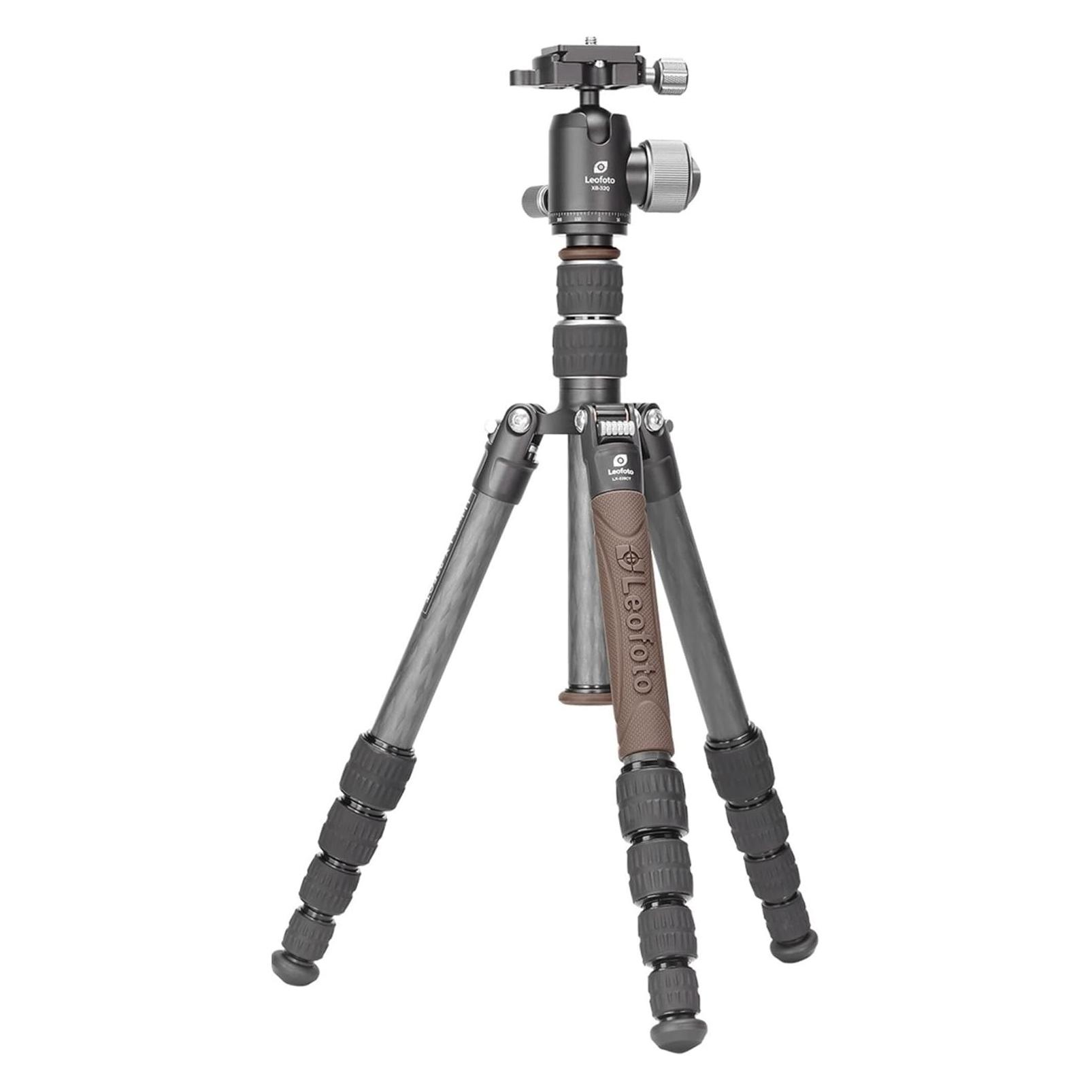 Leofoto Urban Carbon Fotostatief LX225CT + XB32Q Balhoofd (Carbon), Stativ, Schwarz