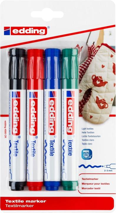 Produktbild Magni Textilmarker 4500 4er 2-3mm 4 Farben Blister (4x)