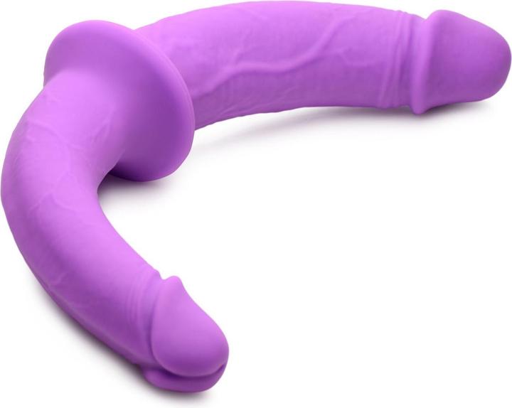 Actual product image XR Brands Double Charmer Silicone Double Dildo with Harness