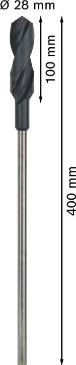 Produktbild Bosch Professional Zubehör PRO Wood HSS Installationsbohrer, 28 x 100 x 400 mm (11 mm)