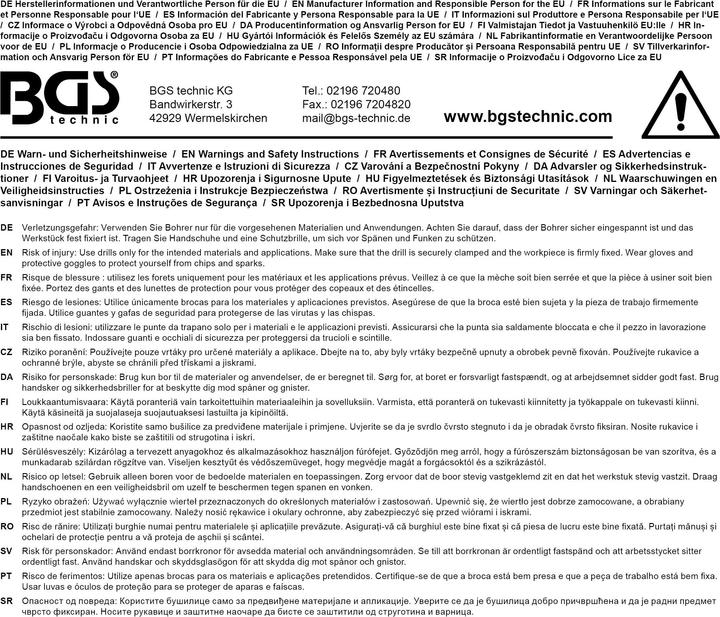 Actual product image BGS Step Drill and Twist Drill Set Ø 4 - 12 / 4 - 20 mm 2 - 5 mm 10 pcs. (2 - 5 mm, 4 - 12, 4 - 20)