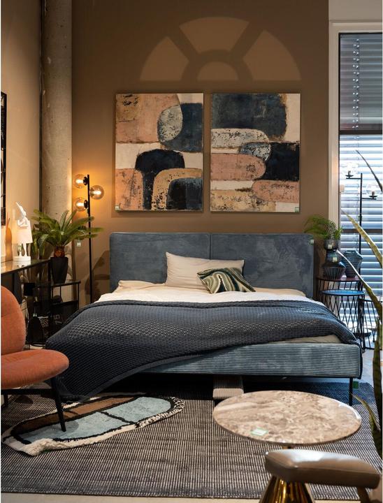 Image du produit Kare Design Bett East Side Cord Blau 160x200cm (160 x 200 cm)