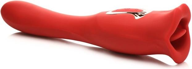 Image du produit XR Brands Lickgasm Baiser + Vibromasseur Baiser Double Face - Rouge