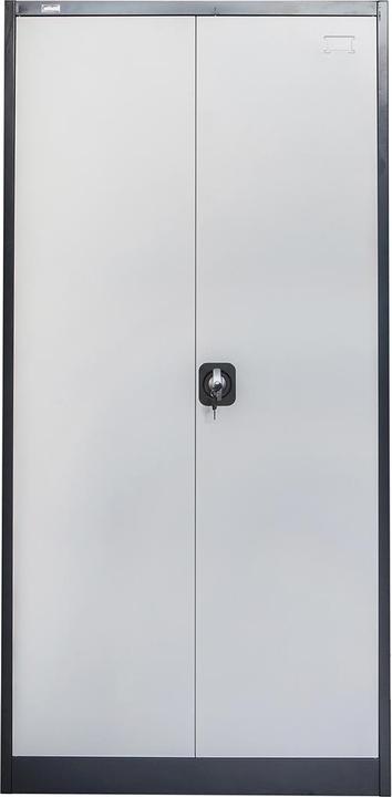 Jet-Line Aktenschrank Omsk dunkelgrau-weiss (90 x 45 x 185 cm)